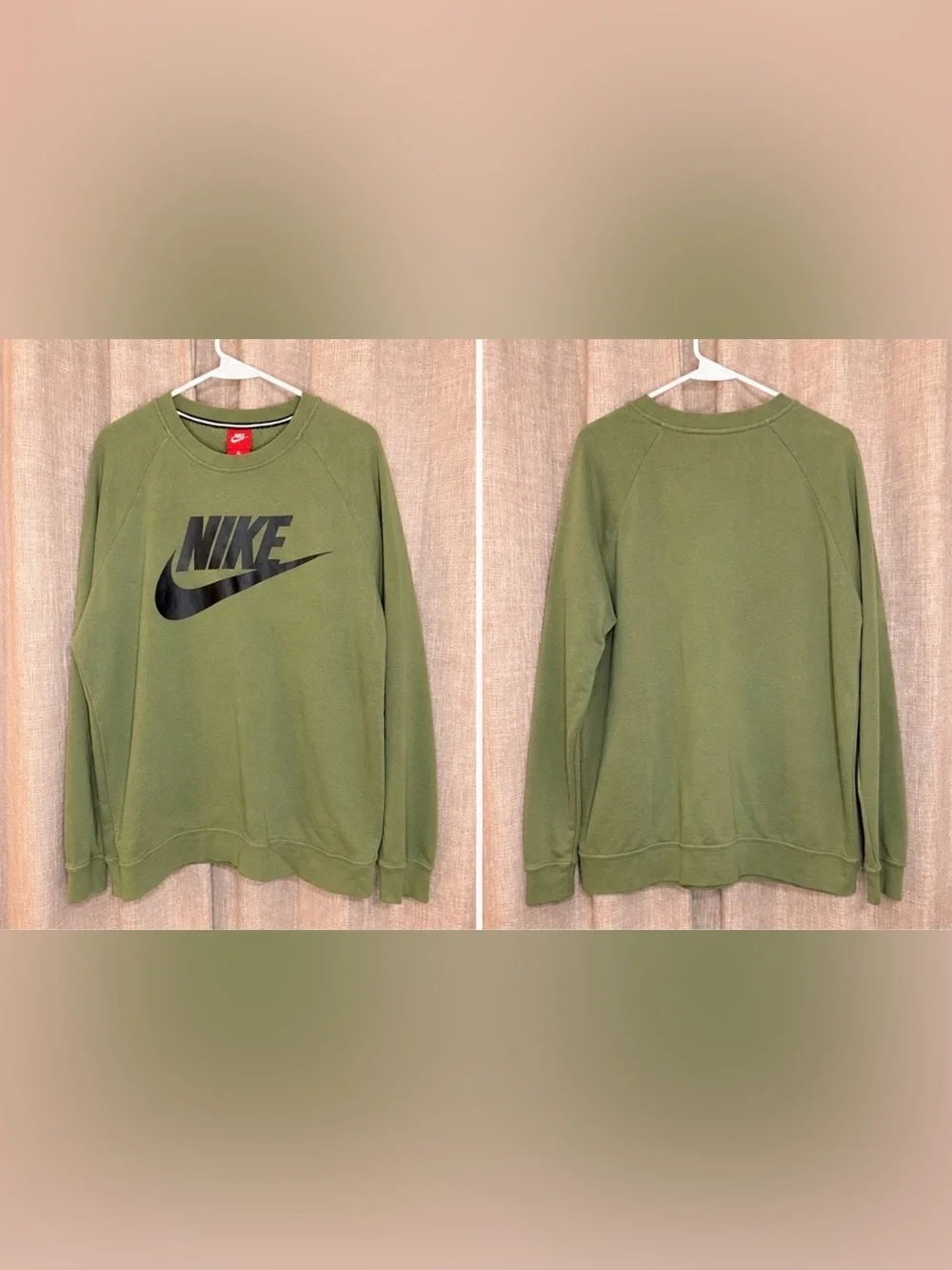 Nike Sportswear Futura Graphic Crewneck Sweatshirt Olive Green Large
